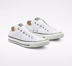 Boty Nízké Converse Chuck Taylor All Star Slip Bílé Černé Bílé | CV-547IDB
