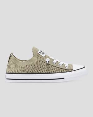 Boty Nízké Converse Chuck Taylor All Star Shoreline Knit Slip Zelene | CV-819ABH