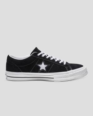 Boty Nízké Converse One Star Premium Semišové Černé | CV-846XYO