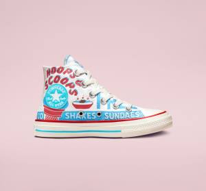 Boty Vysoké Converse Chuck 70 Sweet Scoops Bílé Blankyt Červené | CV-498HVP