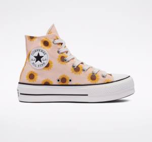 Boty Vysoké Converse Chuck Taylor All Star Lift Platformyě Summer Spirit Červené Bílé | CV-631KHU