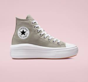 Boty Vysoké Converse Chuck Taylor All Star Move Platformyě Seasonal Color Olivy Zelené Bílé Bílé | CV-960AZL