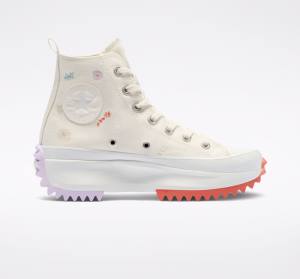 Boty Vysoké Converse Run Star Hike Platformyě Embroidered Floral Světle | CV-046PHD