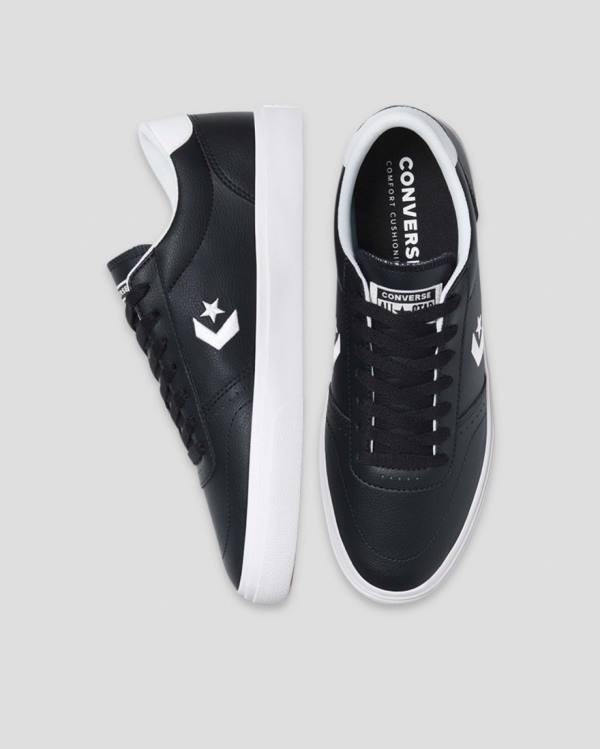 Boty Nízké Converse Boulevard Faux Læder Černé | CV-475MPX
