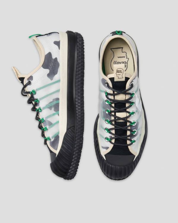 Boty Nízké Converse Brain Dead Bosey MC Bílé Šedé | CV-486XLB