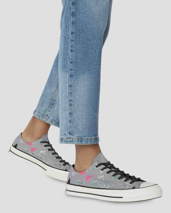 Boty Nízké Converse Chuck 70 80s Archive Print Šedé | CV-451CST