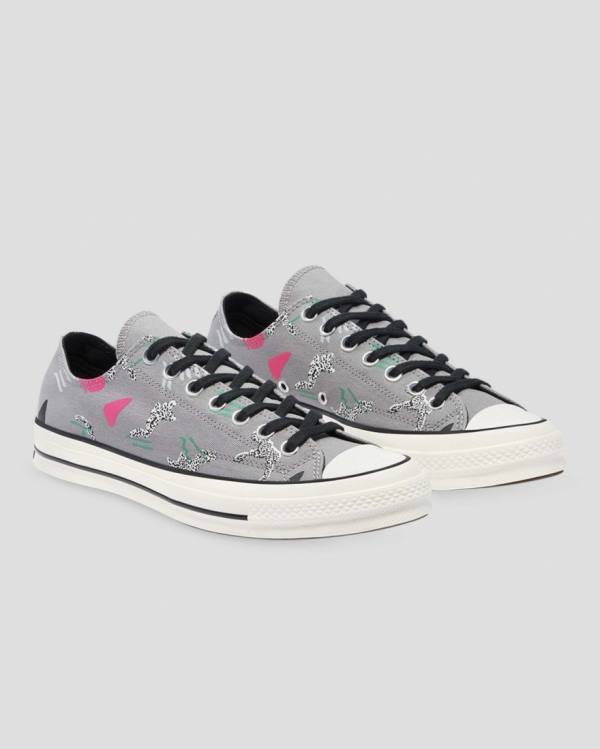 Boty Nízké Converse Chuck 70 80s Archive Print Šedé | CV-451CST