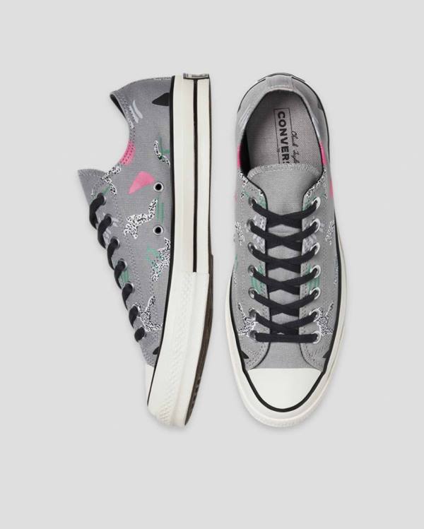 Boty Nízké Converse Chuck 70 80s Archive Print Šedé | CV-451CST