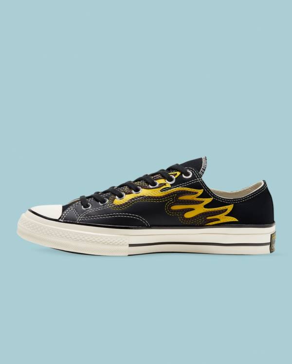 Boty Nízké Converse Chuck 70 Archive Flame Overlay Černé | CV-201RTP