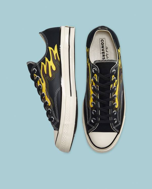 Boty Nízké Converse Chuck 70 Archive Flame Overlay Černé | CV-201RTP