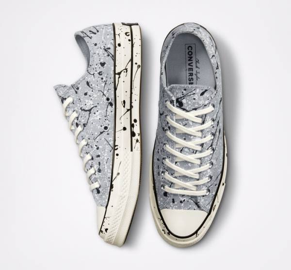 Boty Nízké Converse Chuck 70 Archive Paint Splatter Šedé Černé Bílé | CV-253SVW