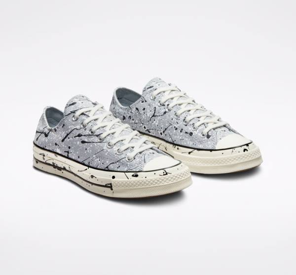 Boty Nízké Converse Chuck 70 Archive Paint Splatter Šedé Černé Bílé | CV-253SVW