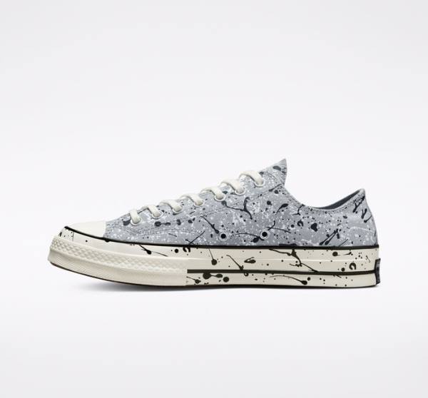 Boty Nízké Converse Chuck 70 Archive Paint Splatter Šedé Černé Bílé | CV-812XJT