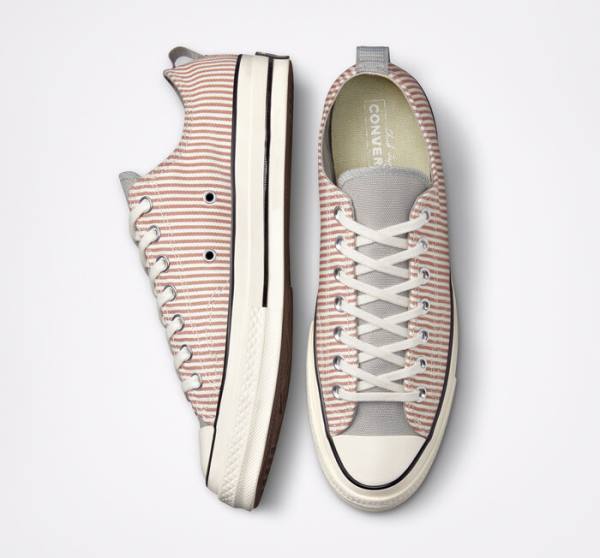 Boty Nízké Converse Chuck 70 Crafted Stripe Olivy Zelené | CV-497DMP