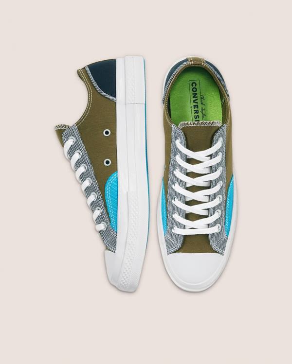 Boty Nízké Converse Chuck 70 Patchwork Olivy Zelené Blankyt | CV-541FIK