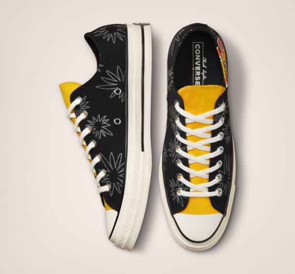 Boty Nízké Converse Chuck 70 Sunny Floral Černé | CV-602TGR