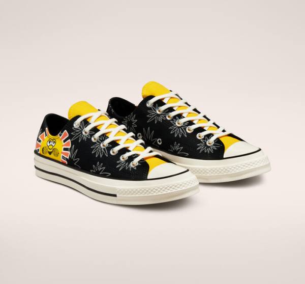 Boty Nízké Converse Chuck 70 Sunny Floral Černé | CV-602TGR