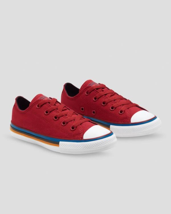 Boty Nízké Converse Chuck Taylor All Star Multi Stripe Červené | CV-056MWR