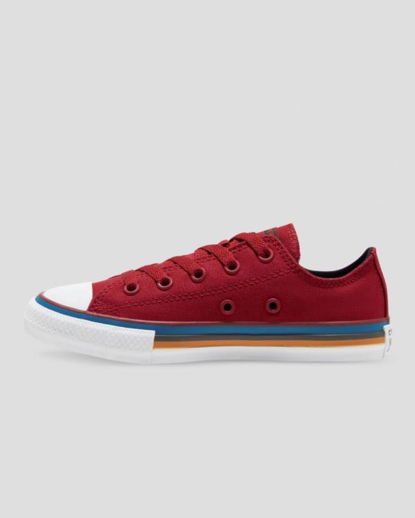 Boty Nízké Converse Chuck Taylor All Star Multi Stripe Červené | CV-056MWR