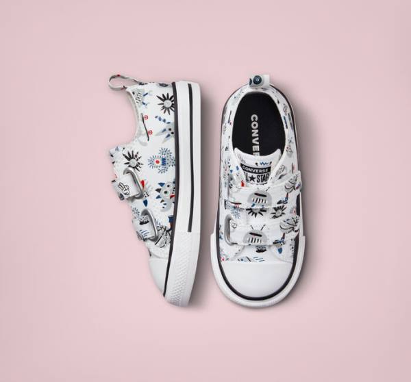 Boty Nízké Converse Chuck Taylor All Star Easy-On Creatures Bílé Šedé Blankyt | CV-056YKF