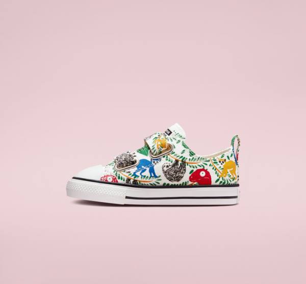 Boty Nízké Converse Chuck Taylor All Star Easy-On Multicolored Animals Bílé Viacfarebný Černé | CV-086LFR