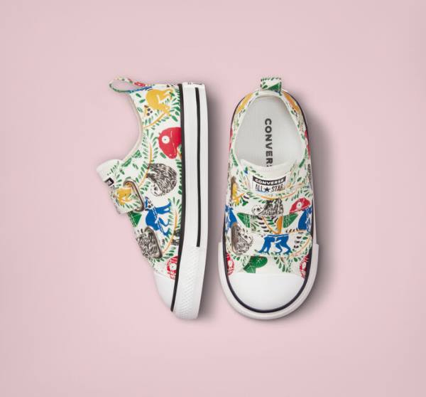 Boty Nízké Converse Chuck Taylor All Star Easy-On Multicolored Animals Bílé Viacfarebný Černé | CV-086LFR