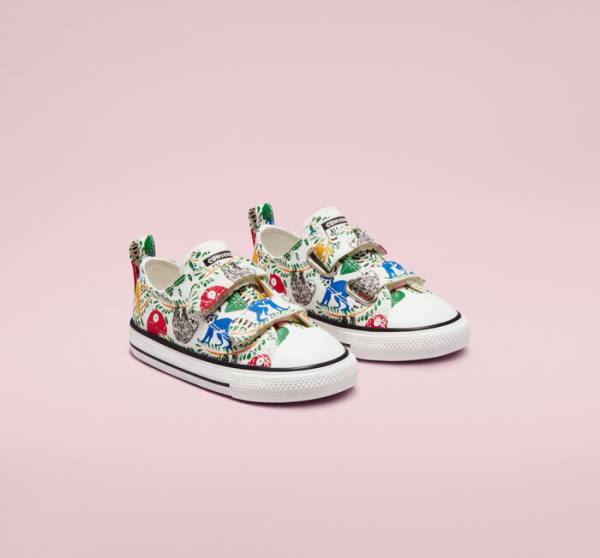 Boty Nízké Converse Chuck Taylor All Star Easy-On Multicolored Animals Bílé Viacfarebný Černé | CV-086LFR