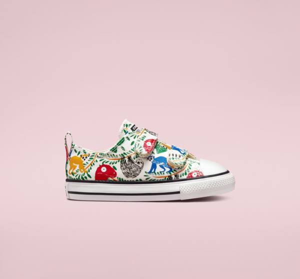 Boty Nízké Converse Chuck Taylor All Star Easy-On Multicolored Animals Bílé Viacfarebný Černé | CV-086LFR