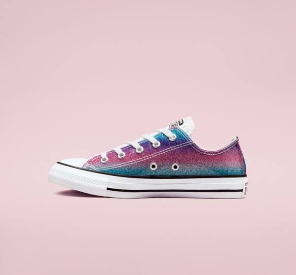 Boty Nízké Converse Chuck Taylor All Star Glitter Drip Bílé Béžový Bílé | CV-086PNU
