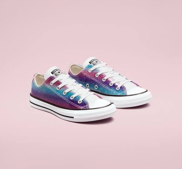 Boty Nízké Converse Chuck Taylor All Star Glitter Drip Bílé Béžový Bílé | CV-086PNU