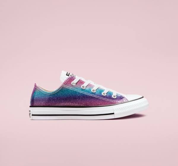 Boty Nízké Converse Chuck Taylor All Star Glitter Drip Bílé Béžový Bílé | CV-086PNU