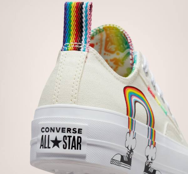 Boty Nízké Converse Chuck Taylor All Star Lift Platformyě Pride Červené | CV-130BOF