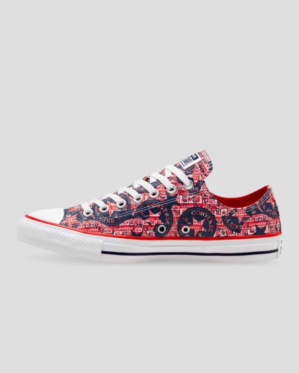 Boty Nízké Converse Chuck Taylor All Star Logo Replay Červené Černé | CV-392DFH