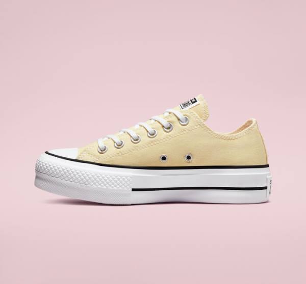 Boty Nízké Converse Chuck Taylor All Star Lift Platformyě Seasonal Color Citrón Černé Bílé | CV-429BMF