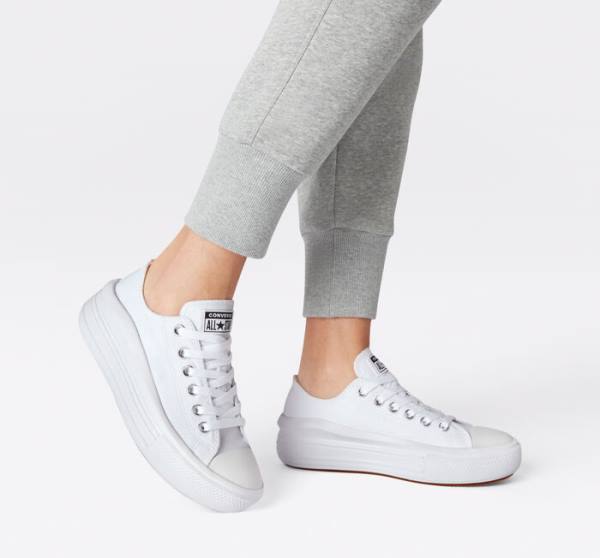 Boty Nízké Converse Chuck Taylor All Star Move Platformyě Bílé Bílé Bílé | CV-480OUC