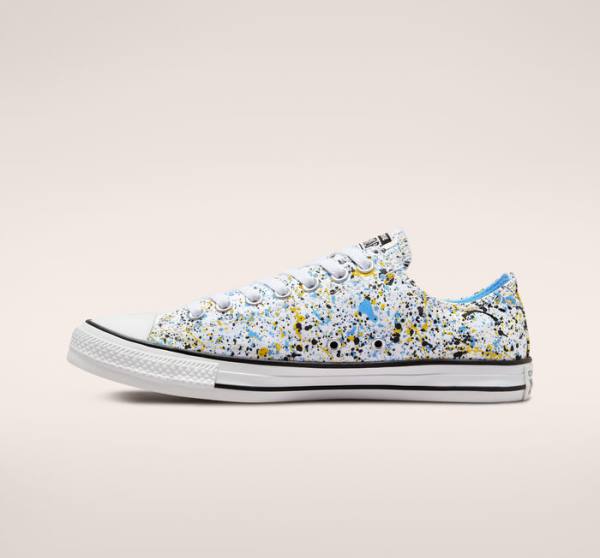 Boty Nízké Converse Chuck Taylor All Star Archive Paint Splatter Bílé Blankyt | CV-523TIK