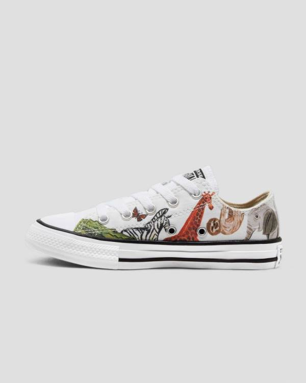Boty Nízké Converse Chuck Taylor All Star Animal Print Bílé | CV-560NPJ
