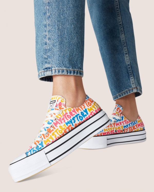 Boty Nízké Converse Chuck Taylor All Star My Story Double Stacked Lift Viacfarebný | CV-567KBT