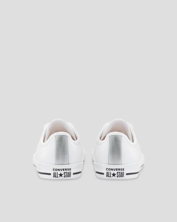 Boty Nízké Converse Chuck Taylor All Star Dainty Mono Metallic Bílé | CV-578TJW