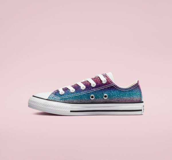 Boty Nízké Converse Chuck Taylor All Star Glitter Drip Bílé Béžový Bílé Fialové | CV-583UBG