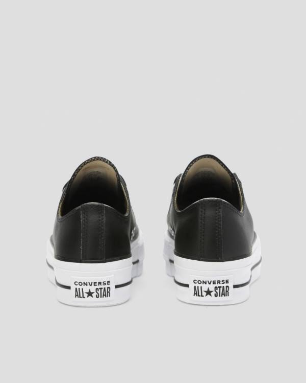 Boty Nízké Converse Chuck Taylor All Star Lift Clean Læder Černé | CV-625TOL