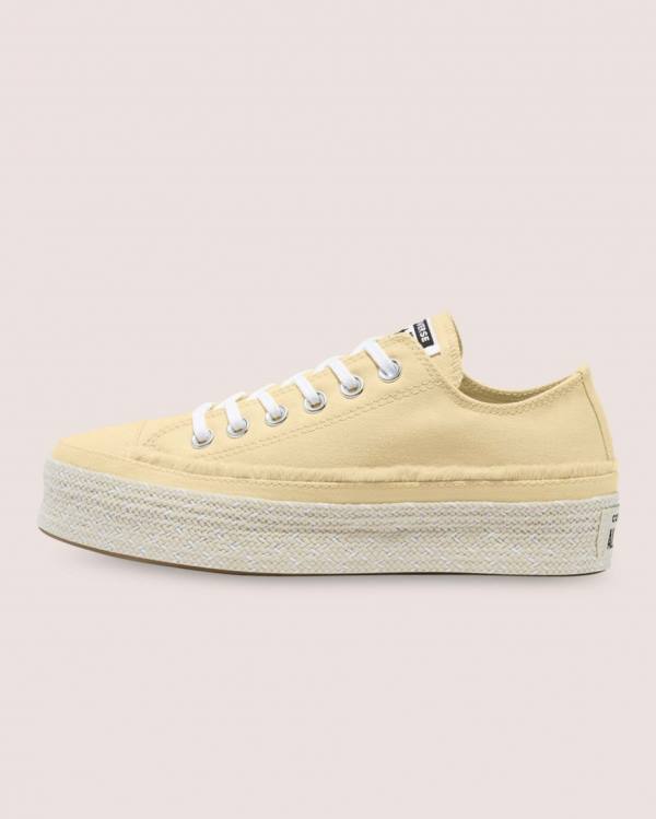 Boty Nízké Converse Chuck Taylor All Star Espadrilky Platformyě Béžový | CV-684EQO