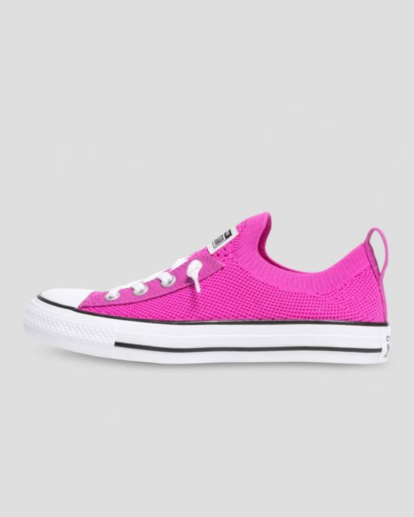 Boty Nízké Converse Chuck Taylor All Star Shoreline Knit Slip Růžové | CV-689XDU