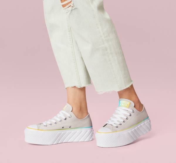 Boty Nízké Converse Chuck Taylor All Star 2X Lift Platformyě Gradient Bílé Blankyt | CV-708JIY