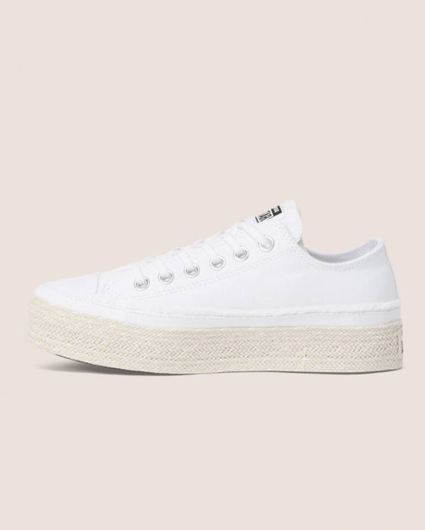 Boty Nízké Converse Chuck Taylor All Star Espadrilky Platformyě Bílé | CV-720CSQ