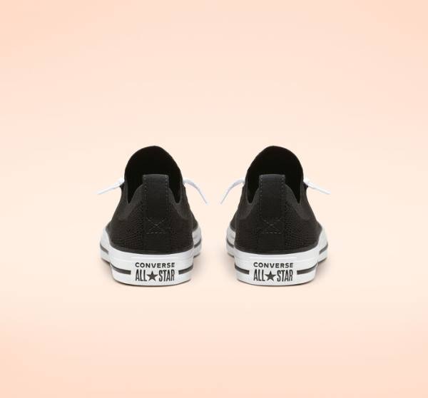 Boty Nízké Converse Chuck Taylor All Star Shoreline Knit Slip Černé Bílé | CV-743WUN