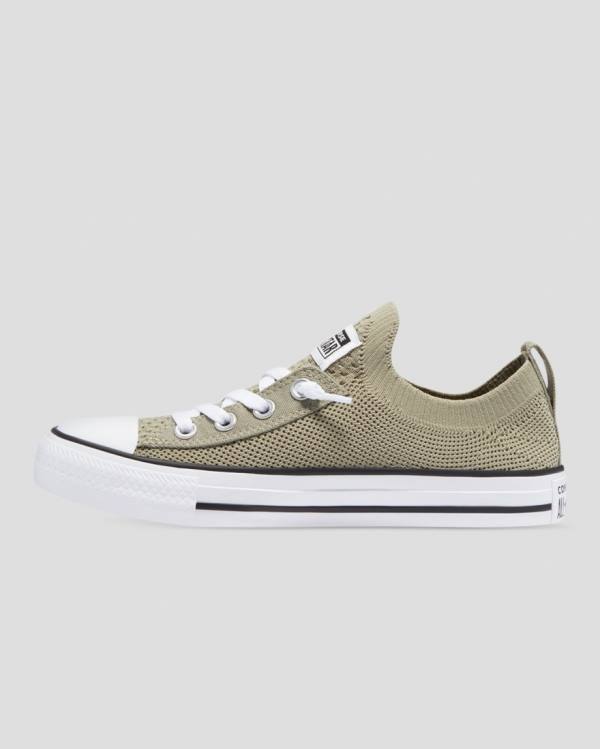 Boty Nízké Converse Chuck Taylor All Star Shoreline Knit Slip Zelene | CV-819ABH