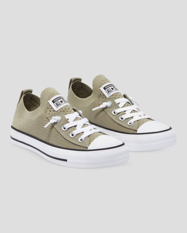 Boty Nízké Converse Chuck Taylor All Star Shoreline Knit Slip Zelene | CV-819ABH