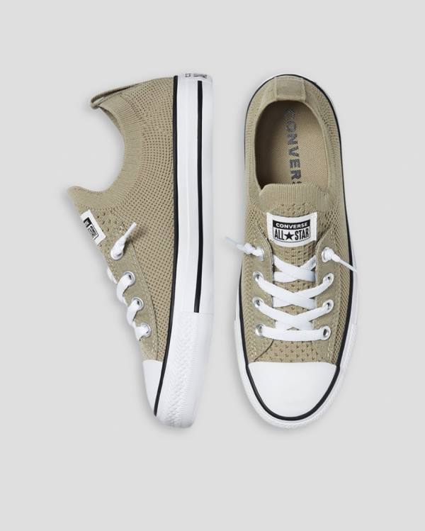 Boty Nízké Converse Chuck Taylor All Star Shoreline Knit Slip Zelene | CV-819ABH
