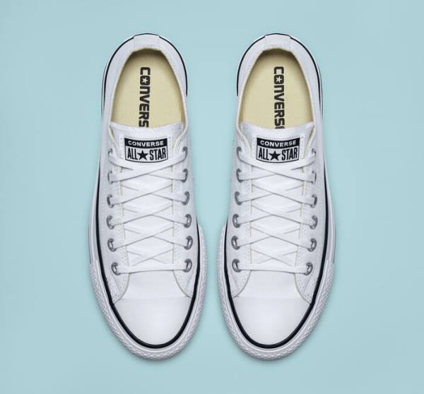 Boty Nízké Converse Chuck Taylor All Star Lift Platformyě Platene Bílé Černé Bílé | CV-832VSD